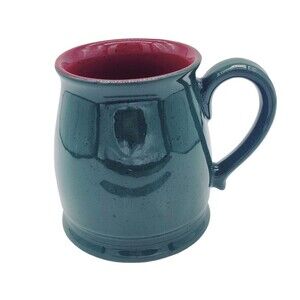 Colours by Alexander Julian Mug Hunter Green Red Speckled Coffee Tea Cup 16oz 4"